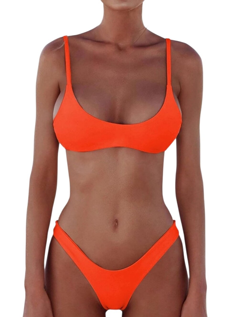 SherryDC Bold Orange Scoop Bikini Set - NWT Swim - Large